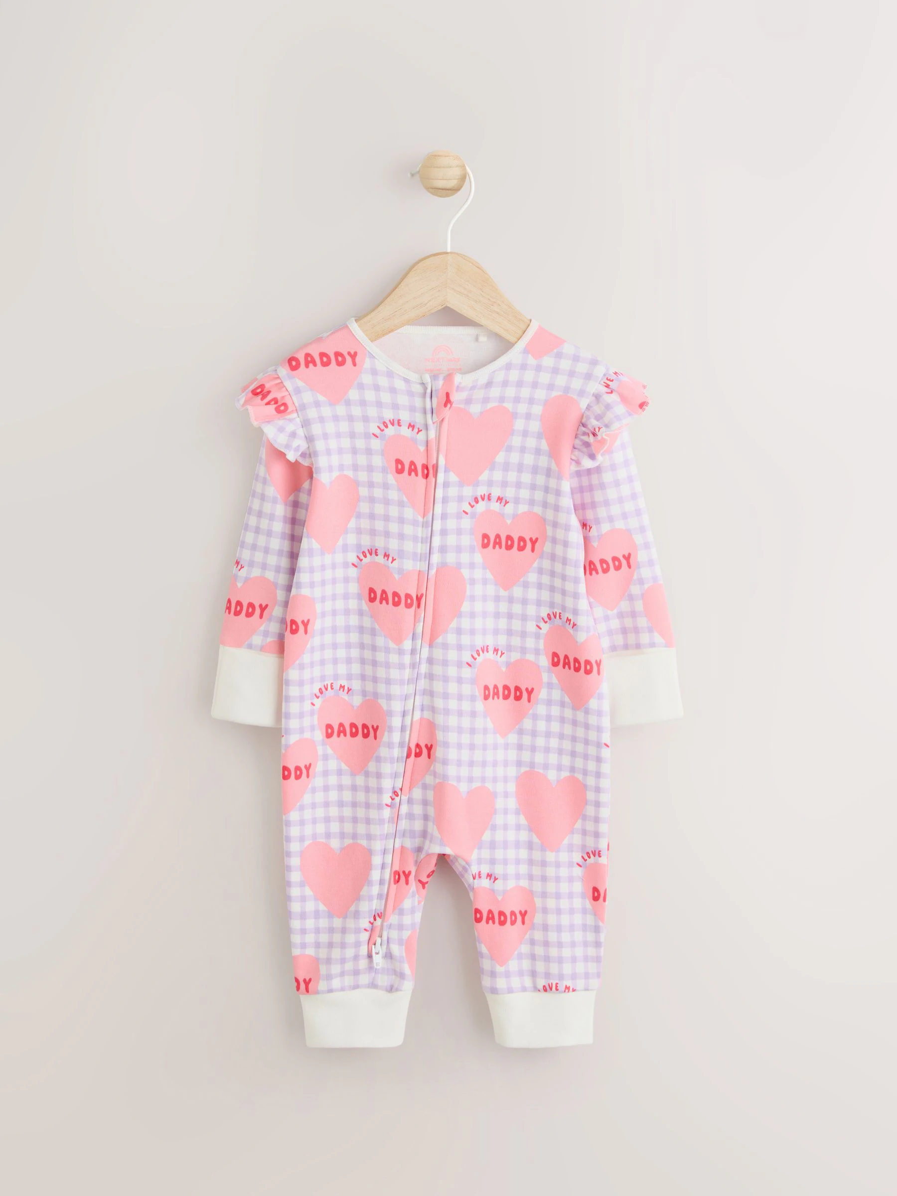 Lila Daddy - Familie babypyjama met tweewegrits (0mnd -2jr)