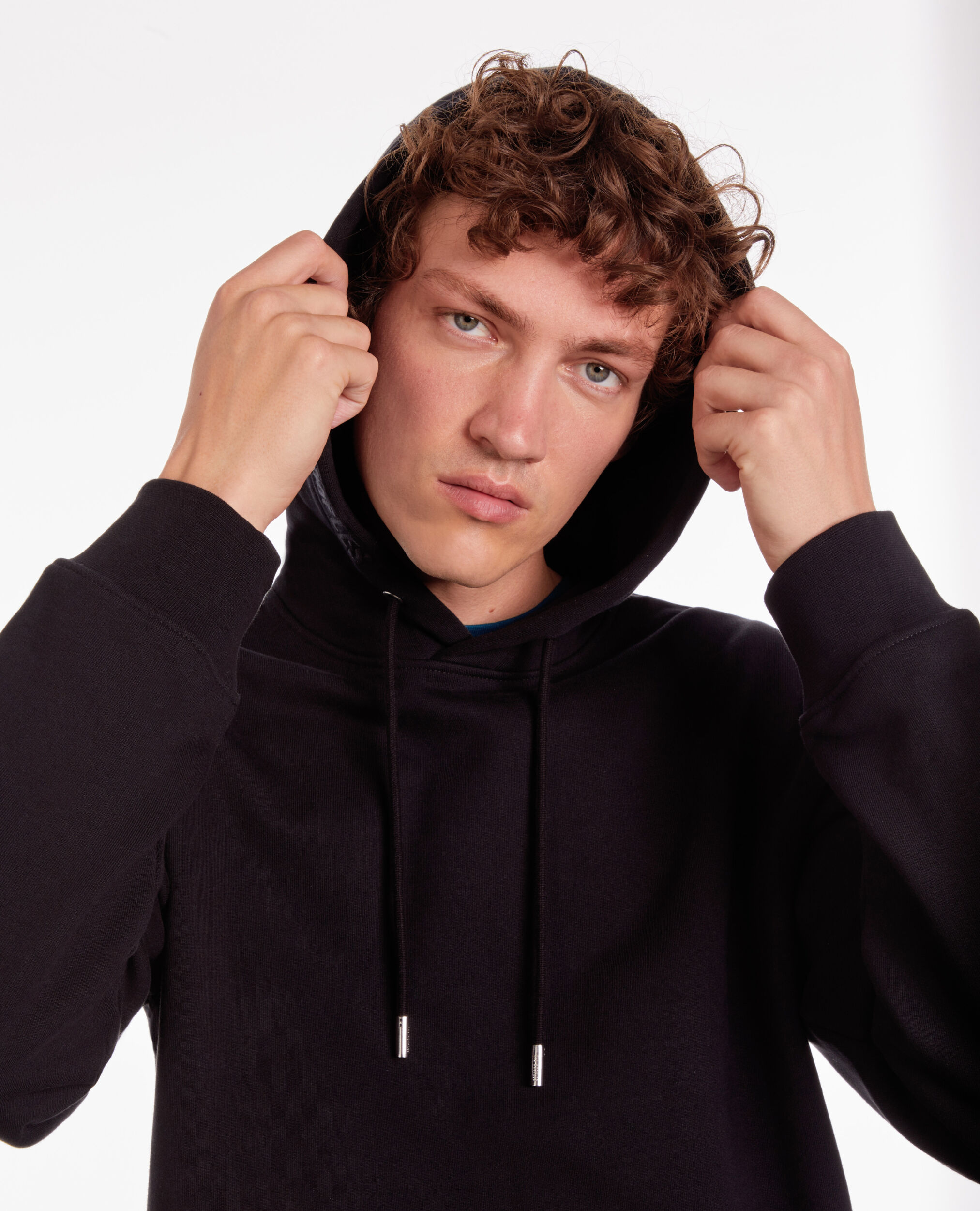 Sweatshirt à capuche noir avec logo