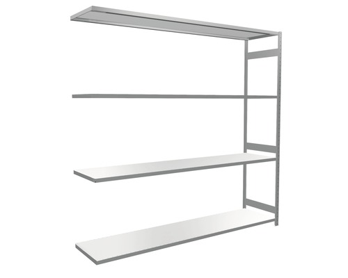 Breedspanstelling WS 2000 opbouwkast 250x250x60 cm met 4 gedeelde stalen legborden, draagvermogen 1600 kg