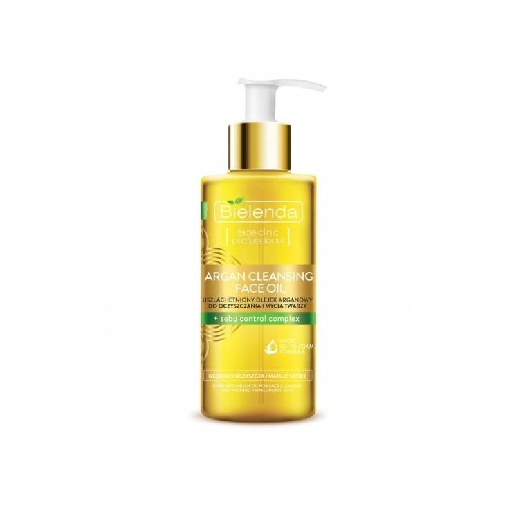 Bielenda Argan Cleaning geraffineerde Arganolie voor het reinigen en wassen van het gezicht met Sebu Control Complex 140 ml