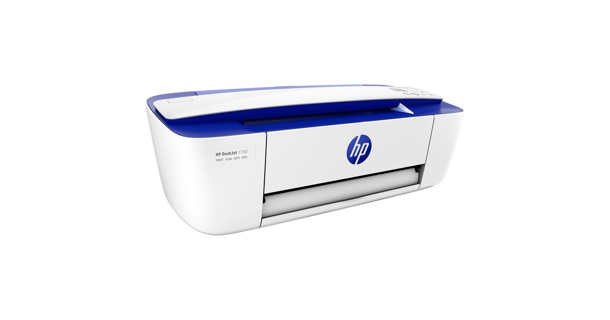 HPDeskJet 3760 all-in-one inkjetprinter  (Wit/blauw, Scannen, Kopiëren, Wi-Fi)