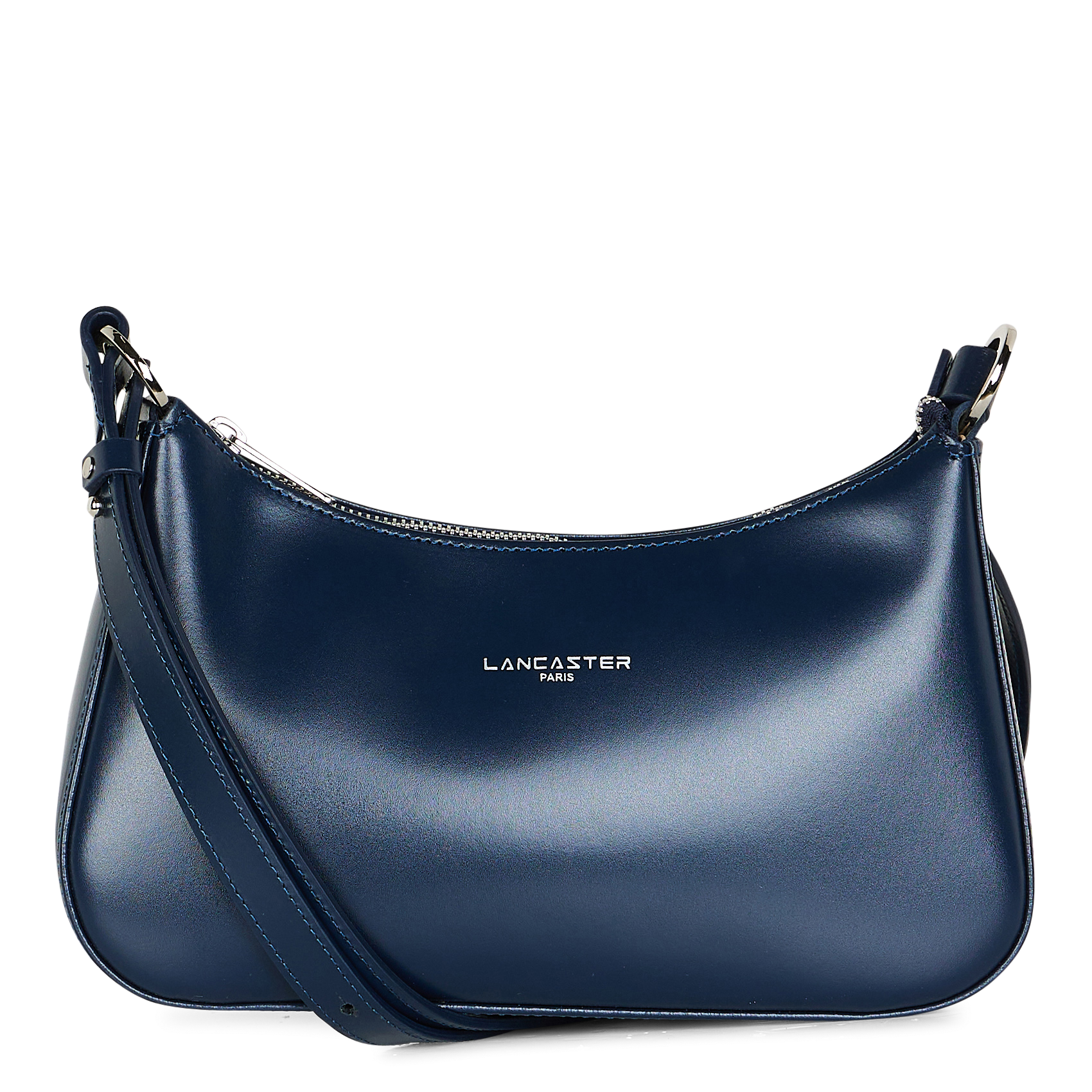 SUAVE ACE - Sac baguette en cuir lisse | Bleu