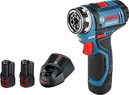 Bosch AKKUSKRUETRÆKKER GSR12V-15 - i L-BOXX med 2 x 2,0 Ah Li-ion-batterier, borepatronforsats GFA 12-B (1 600 A00 F5H)
