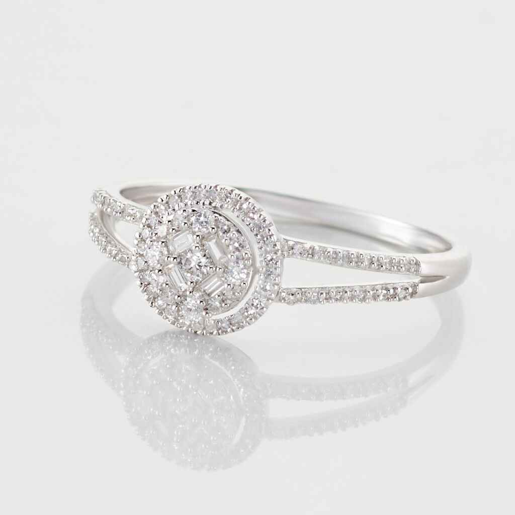 Bague Or Blanc Collection 1986 Diamants