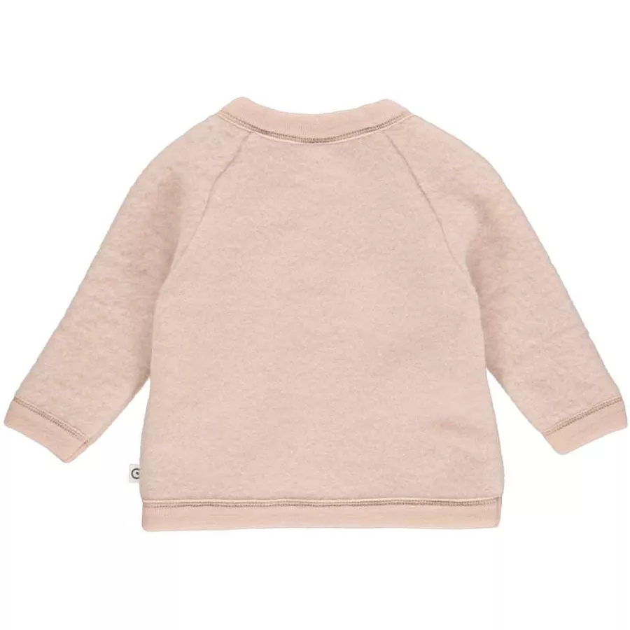 Müsli Fleecejacke aus Merinowolle rose