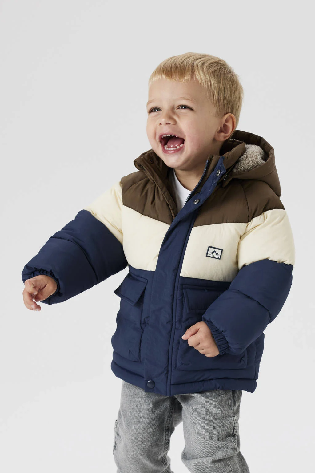 NAME IT MINI gewatteerde jas donkerblauw