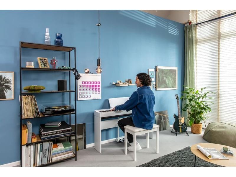Yamaha E-Piano P-225WH Kompaktes Digitalpiano mit Klang und Funktionen für fortgeschrittene Spieler