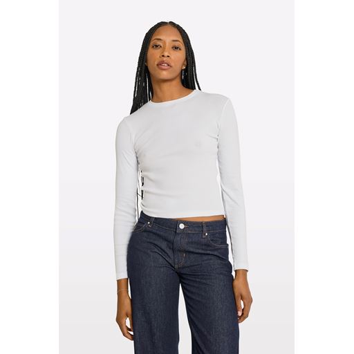 Envii Enally Langærmet Short T-shirt, White, XL