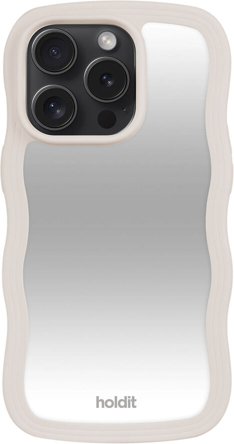HoldIt Wavy Case iPhone 15 Pro Beige