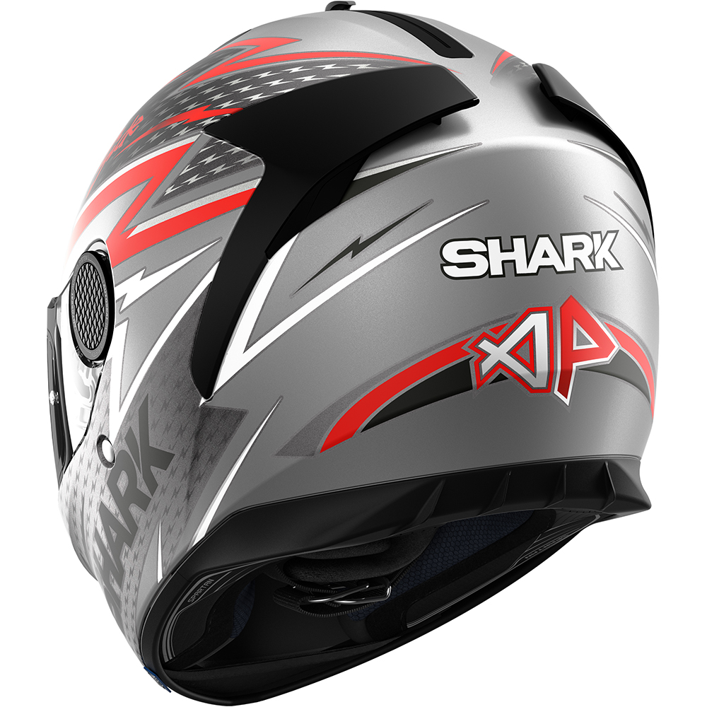 Shark - Casque Spartan Adrian Parassol Anthracite / Rouge / Blanc