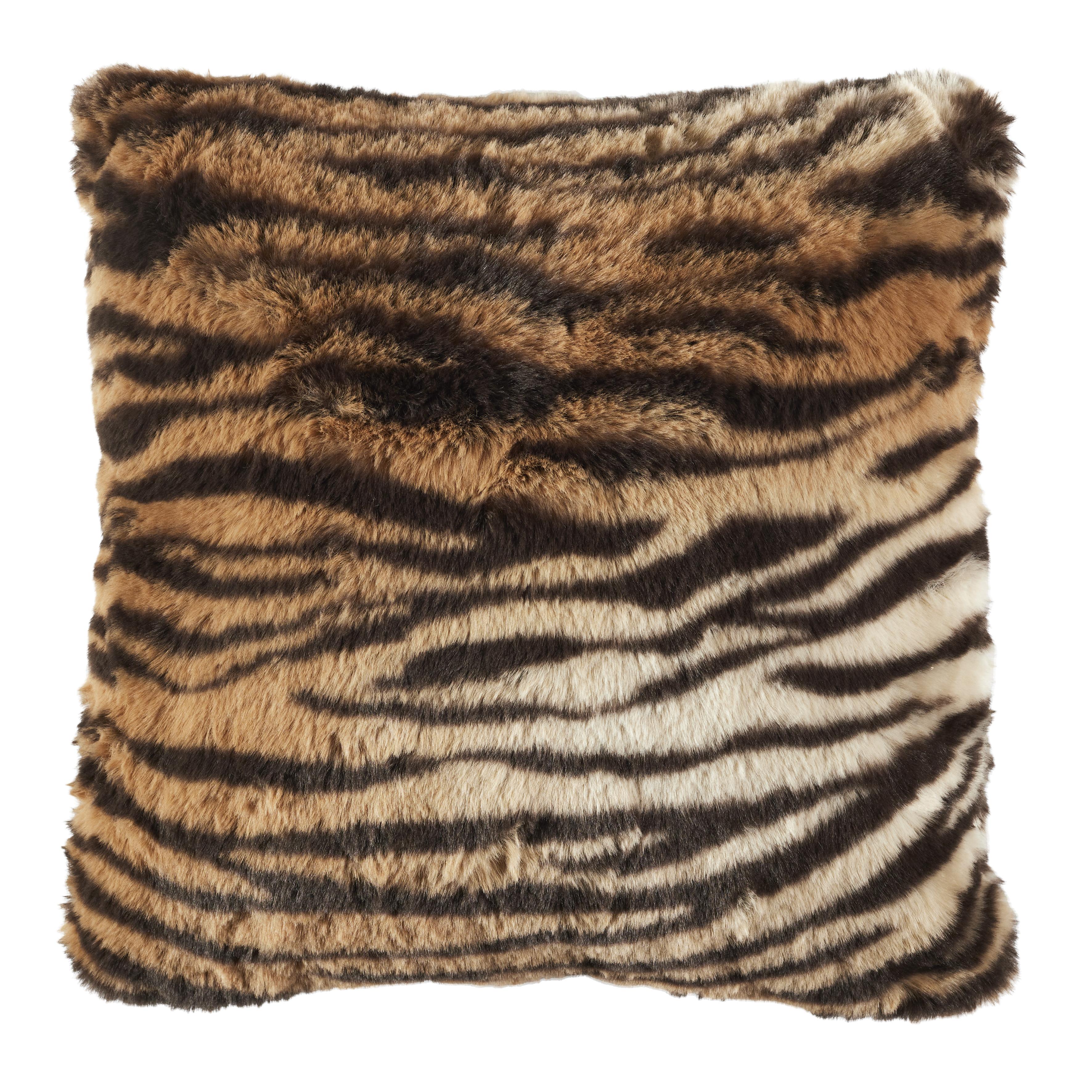 COUSSIN EFFET PEAU BETE TIGRE