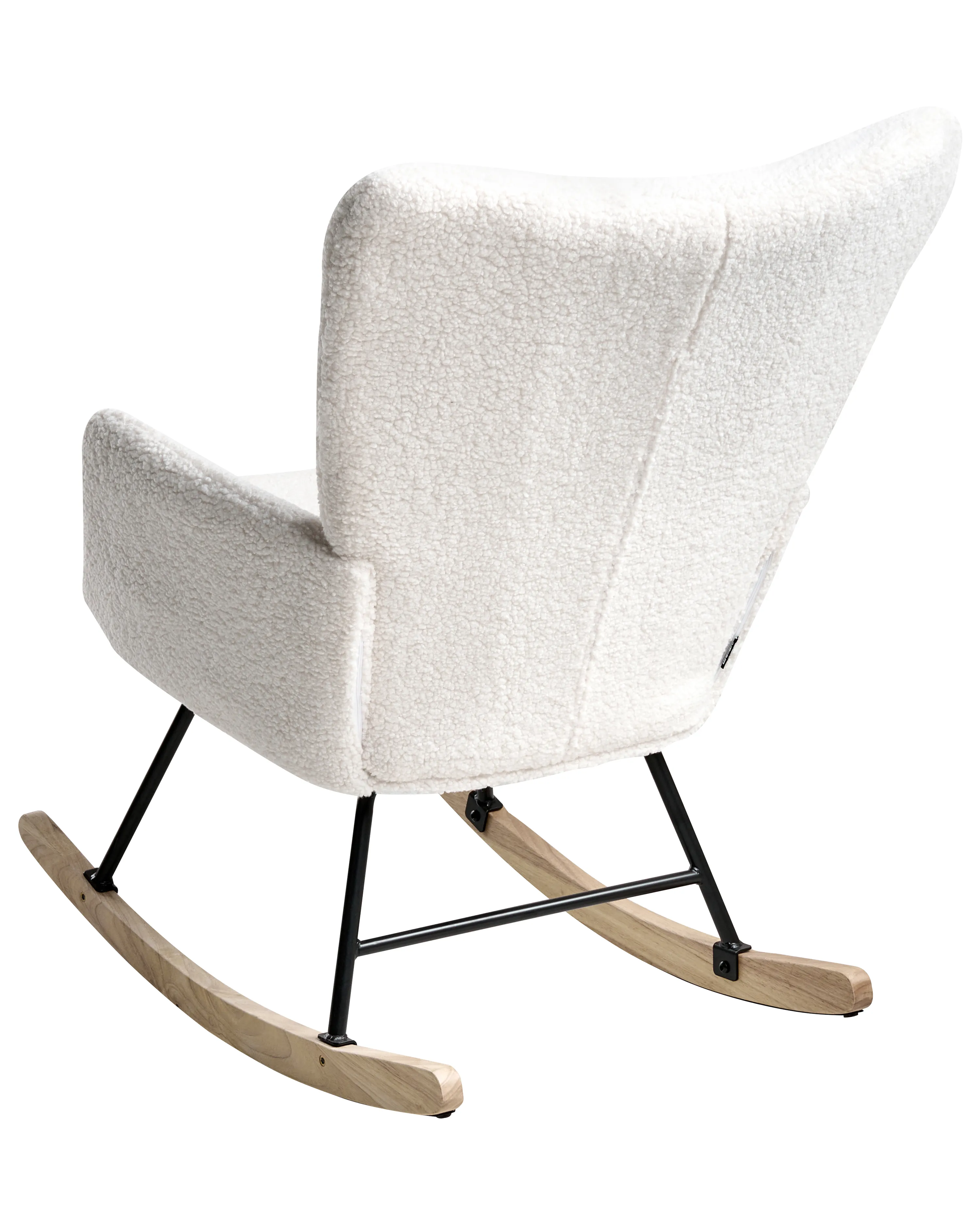 Schommelstoel SANDVE Bouclé Wit