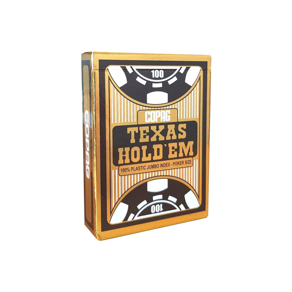 Copag - 54 Cartes Poker 100% Plastic - Jumbo 2 Index - Noir