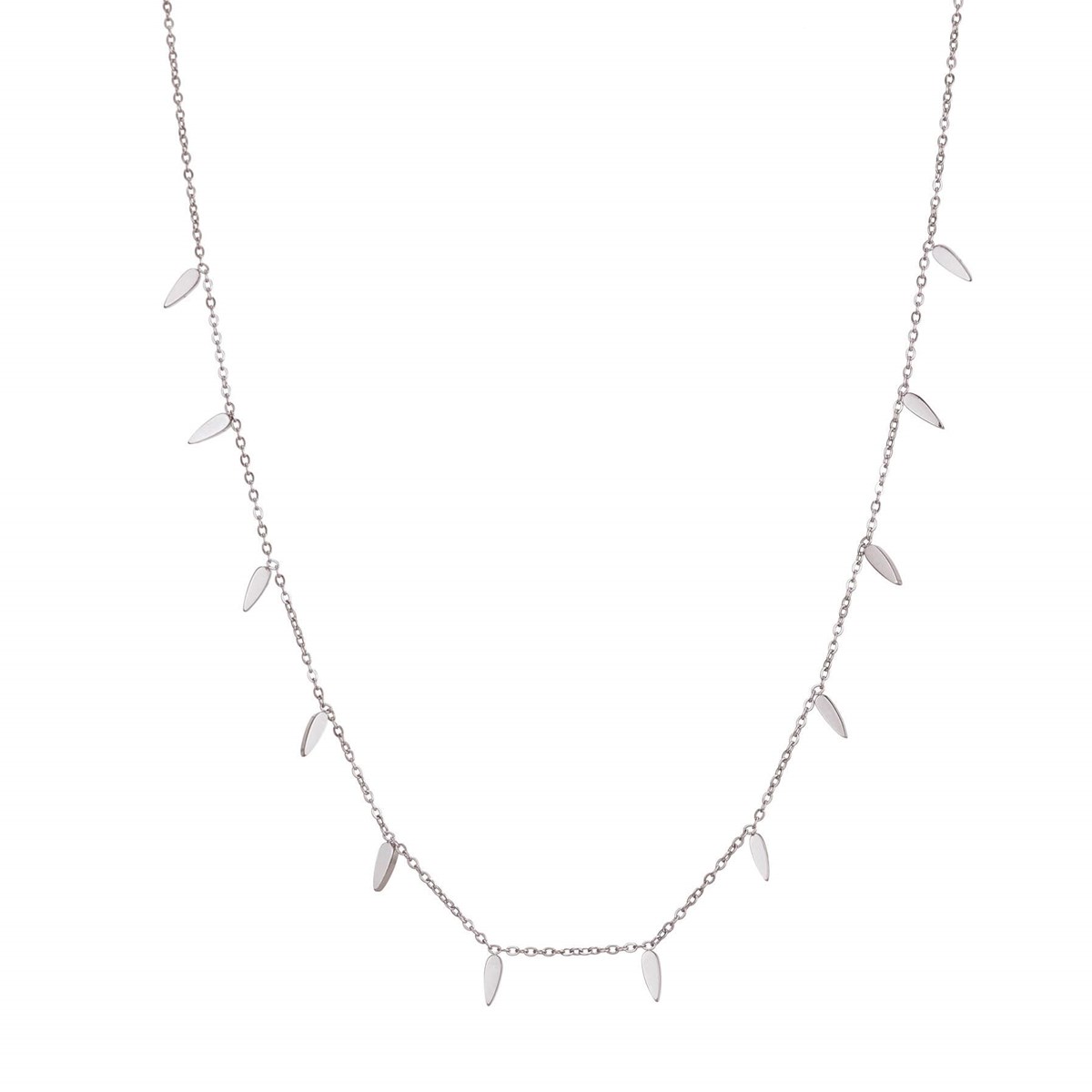 Collier Plumes acier
