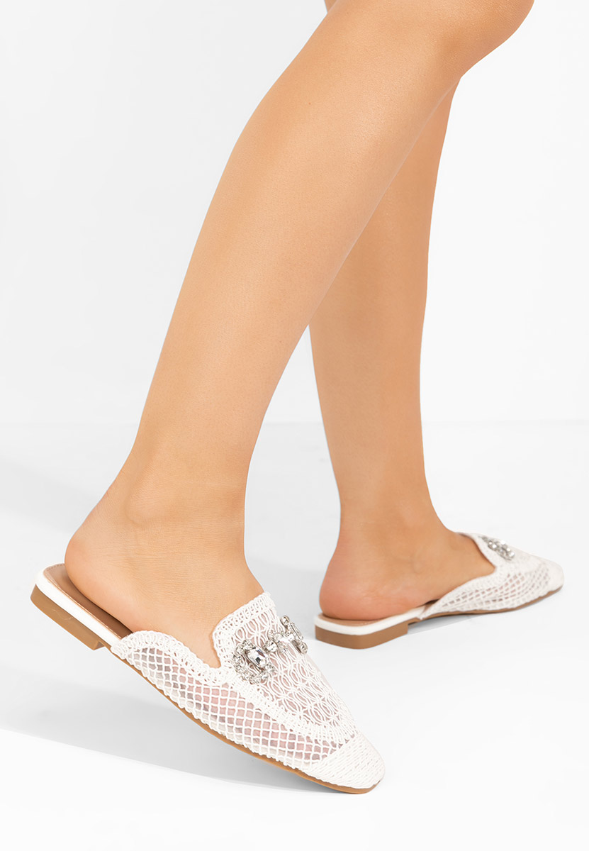 Sabots femme blancs Jamila