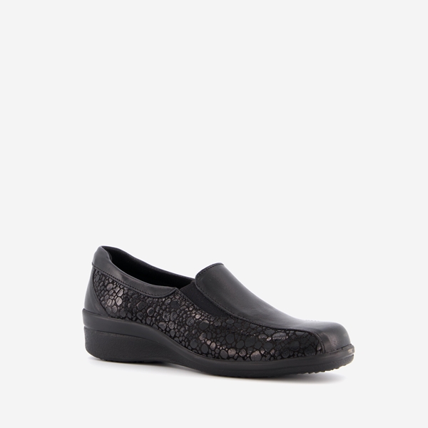 Natuform dames instappers zwart