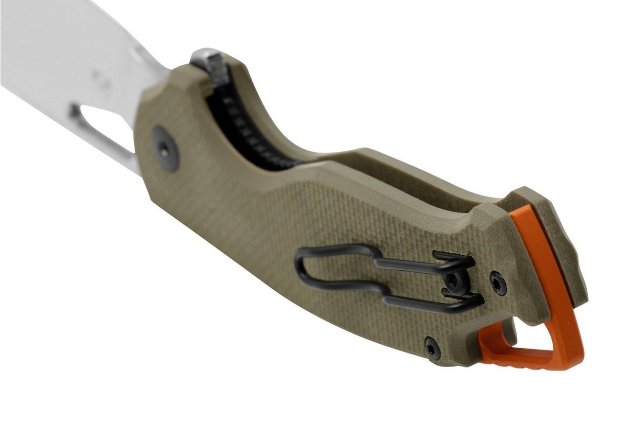 MKM Vincent VCN-GGS Satin N690CO, OD Green G10, Orange Aluminum zakmes, Jesper Voxnaes design