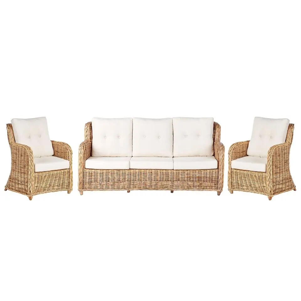 ALESSANO - Loungeset voor 5 - Naturel - Rotan