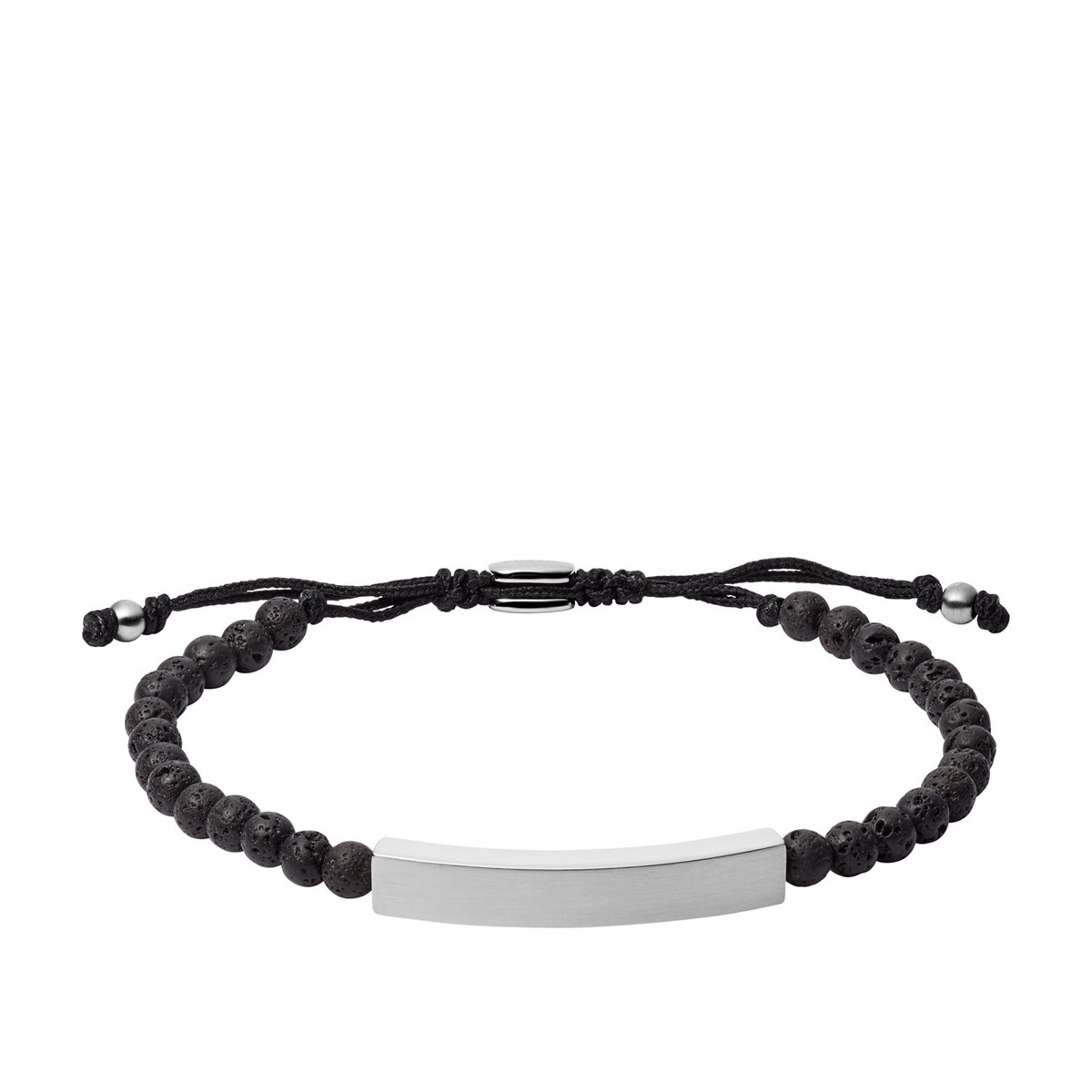 Bracelet Fossil Pierres de lave barrette acier