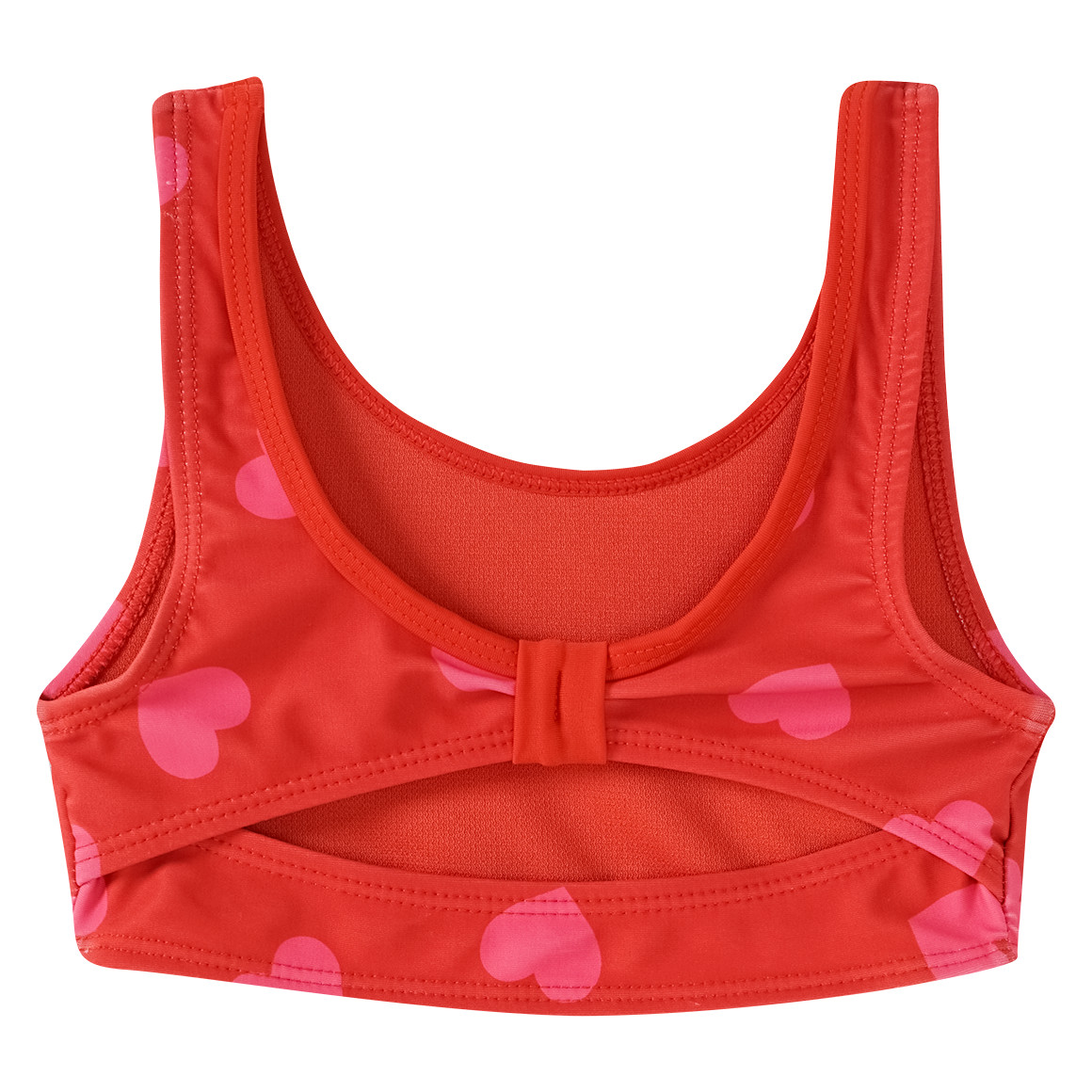 Famy Mädchen Bikini mit Herz-Allover rot