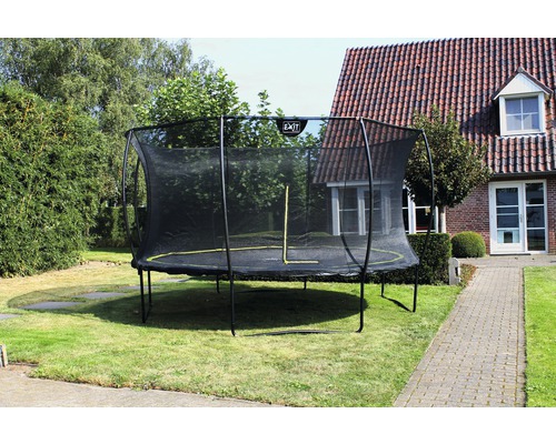 EXIT Silhouette trampoline met veiligheidsnet Ø 427 cm zwart