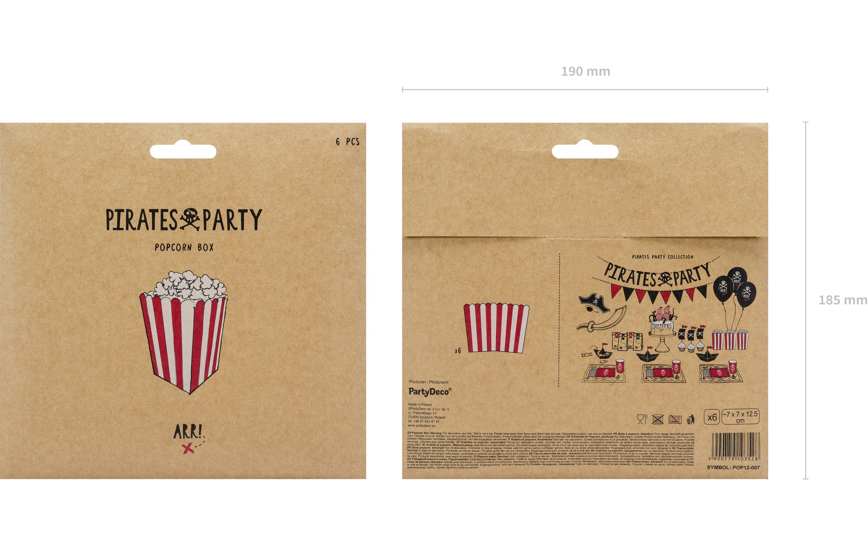 Fingerfood-Schale Popcorn 6 StückPopcornboxen