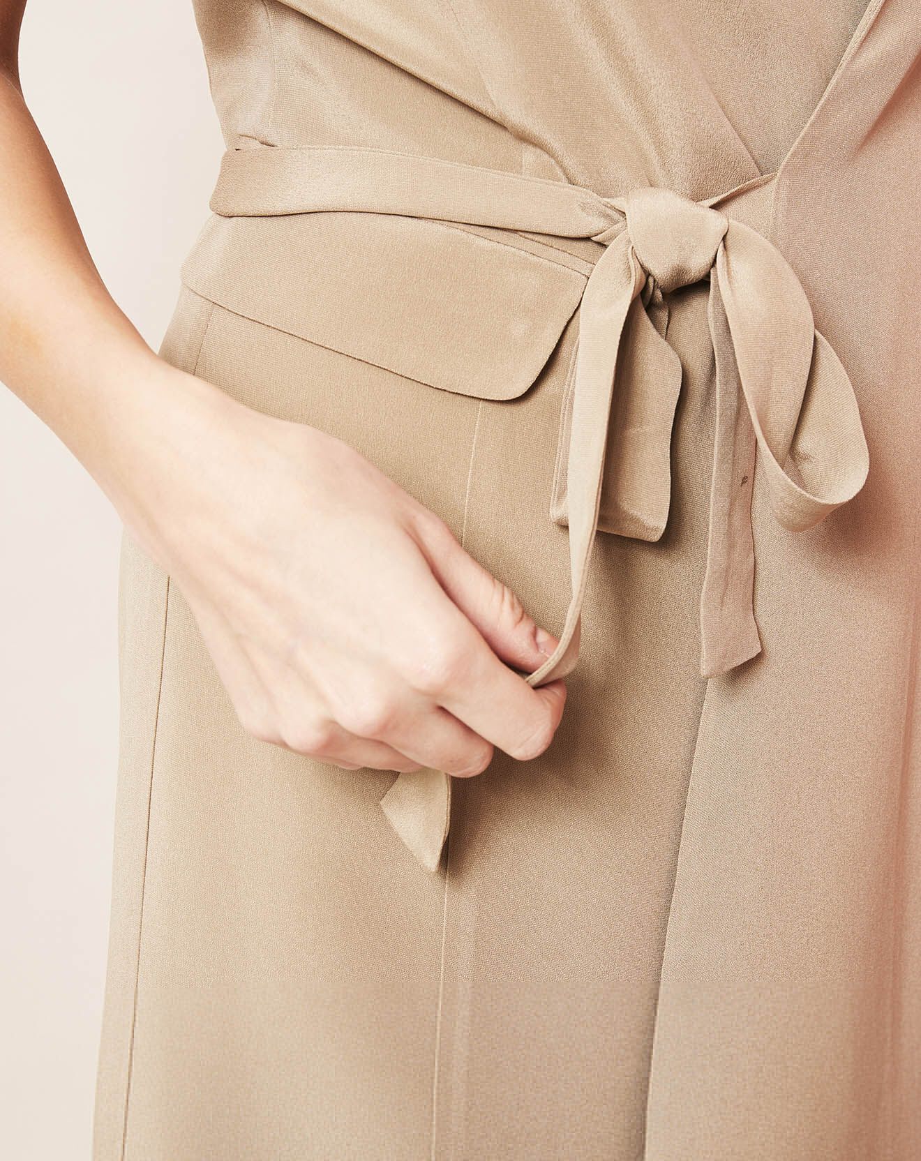 Hotel Particulier Robe portefeuille 100% Soie crème