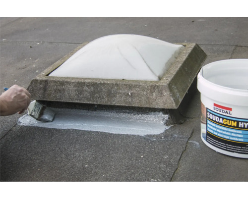 Soudal 1K Soudagum Hydro Kit kwastbare kit grijs (incl. kwast, wapeningsvlies & wegwerphandschoenen) 1 kg