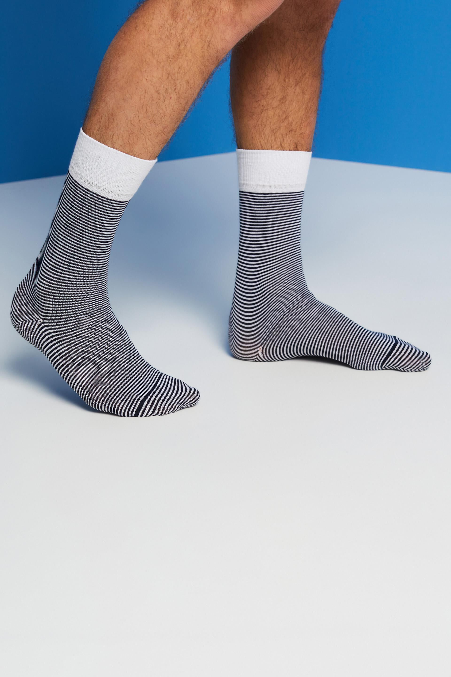 Lot de 2paires de chaussettes rayées, coton biologique