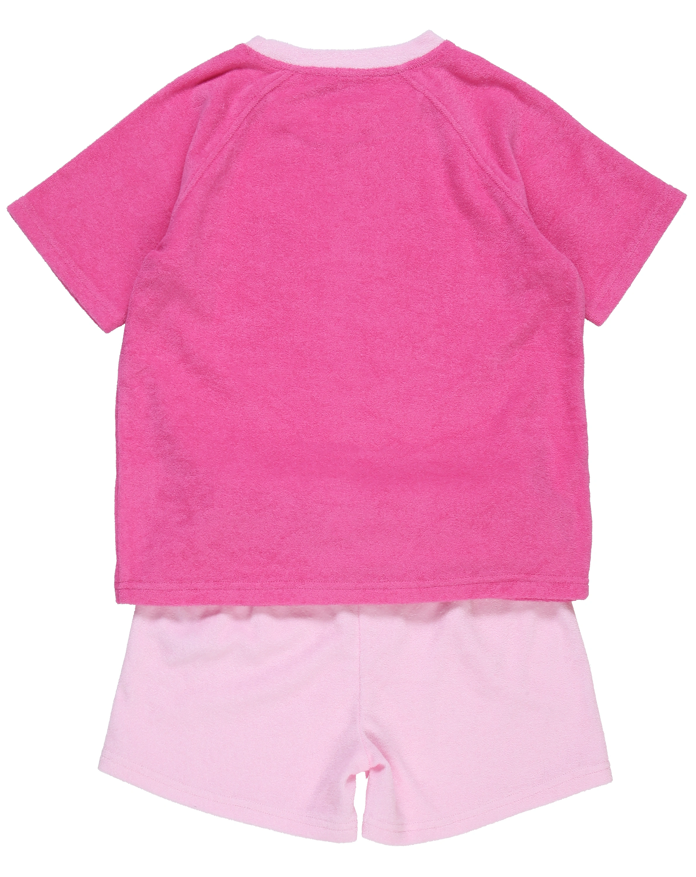 Frottee-T-Shirt ALOHA mit Shorts in pink