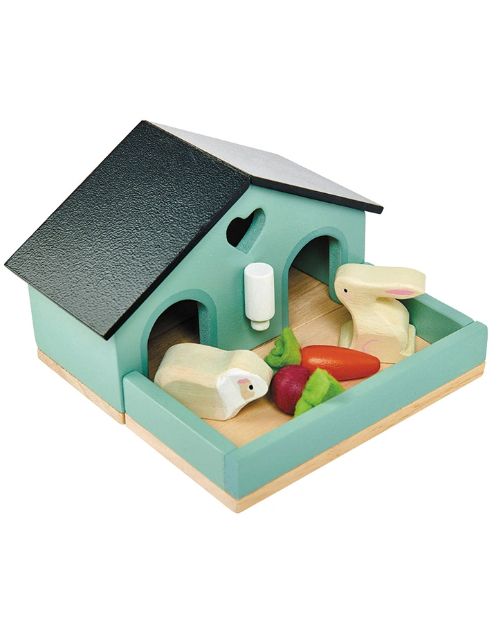 Puppenhaus-Zubehör KANINCHENSTALL 5-teilig