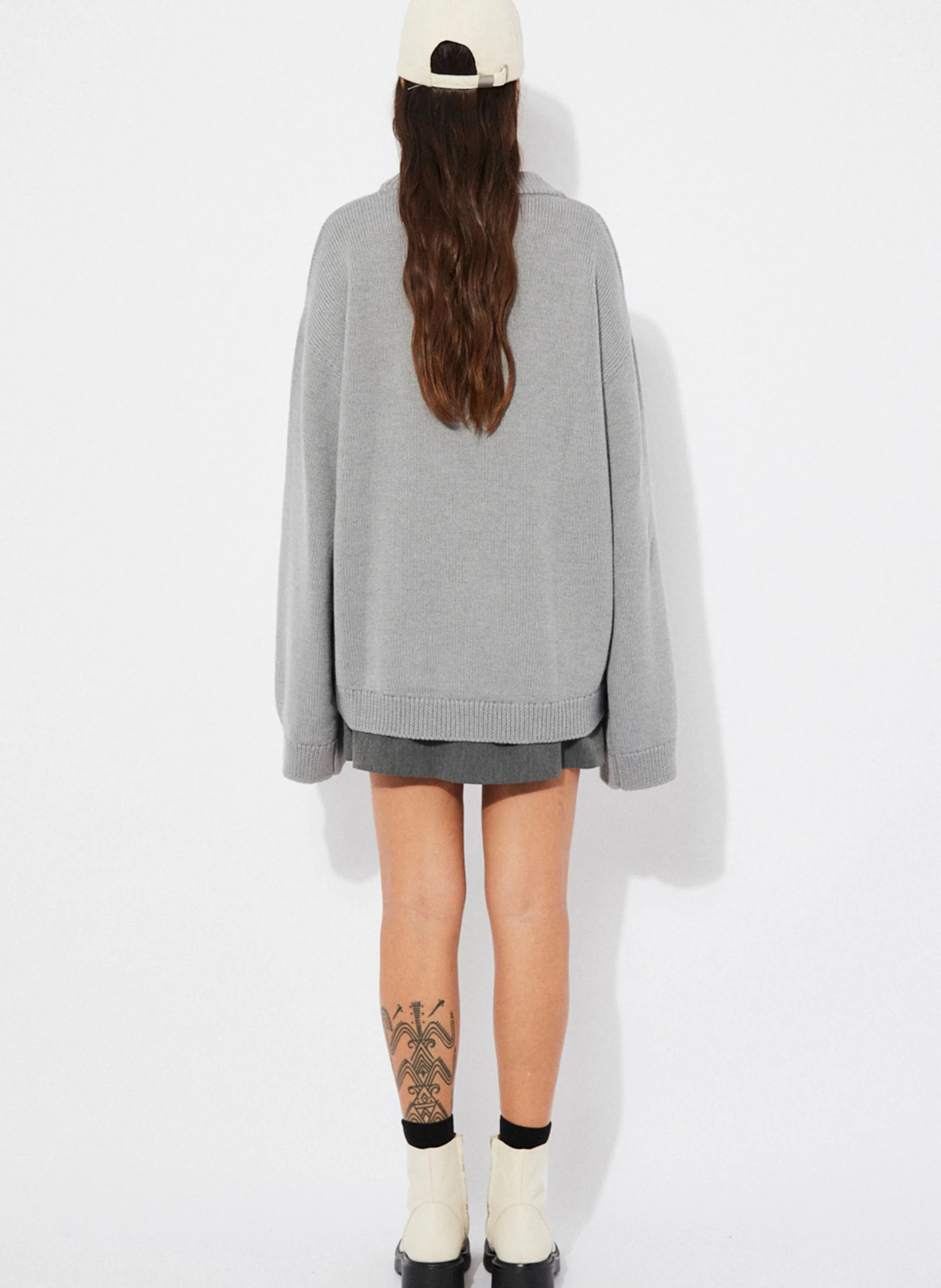 EINA - Pull oversize en laine | Gris