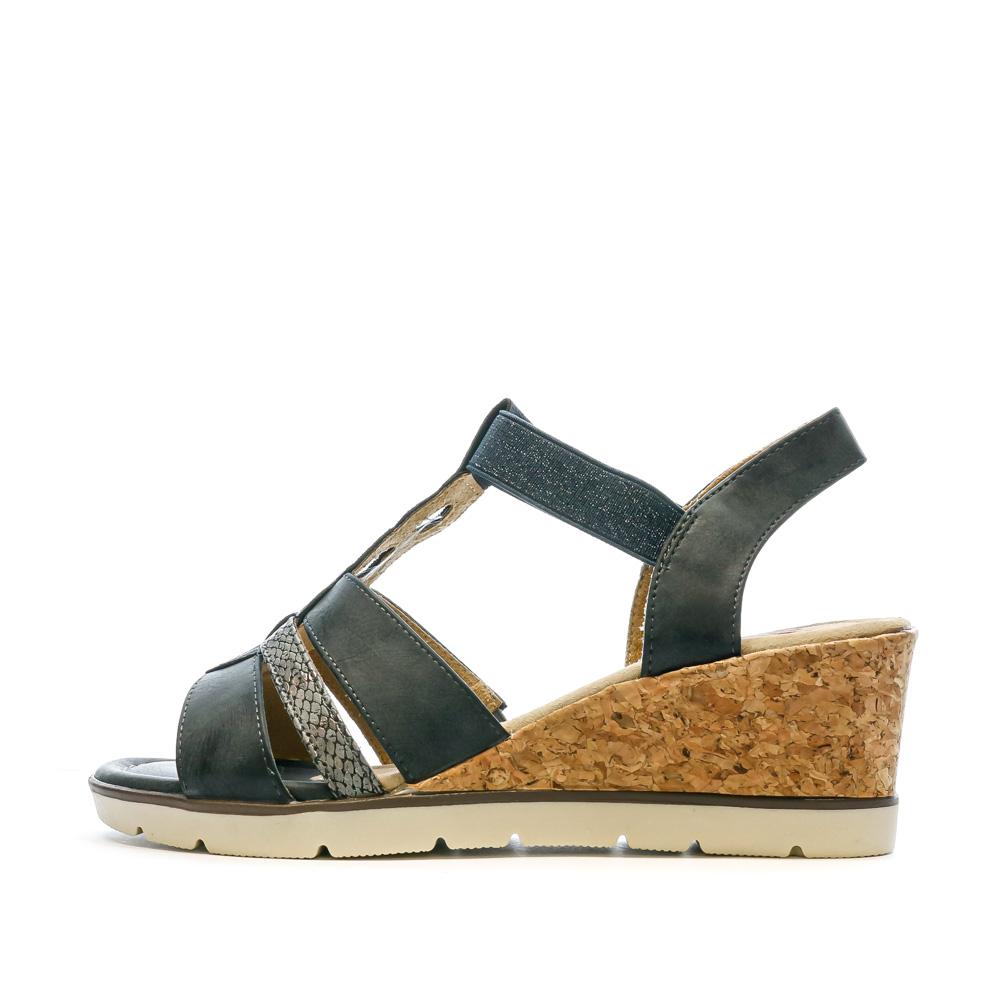 Relife Sandales compensées Bleu Femme Relife Jinkat