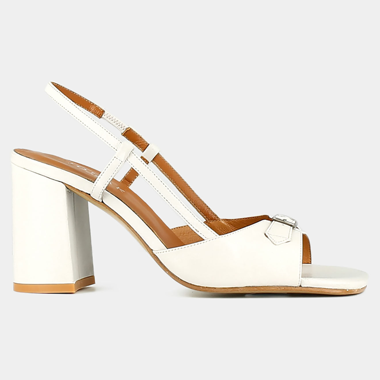 Jonak Sandales en Cuir Drastique écrues - Talon 8 cm