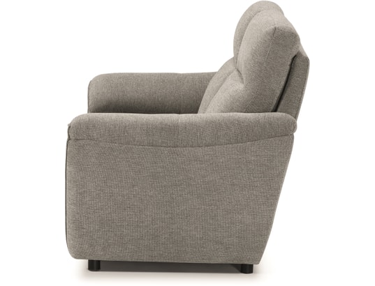CONCEPT1 - Canapé tissu Barbados gris 3 places électrique + 2 places fixe