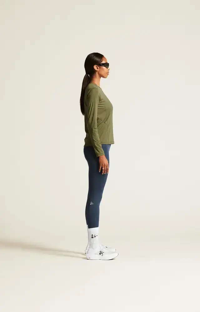 Craft ADV Essence 2 Hardloopshirt Lange Mouwen Groen Dames