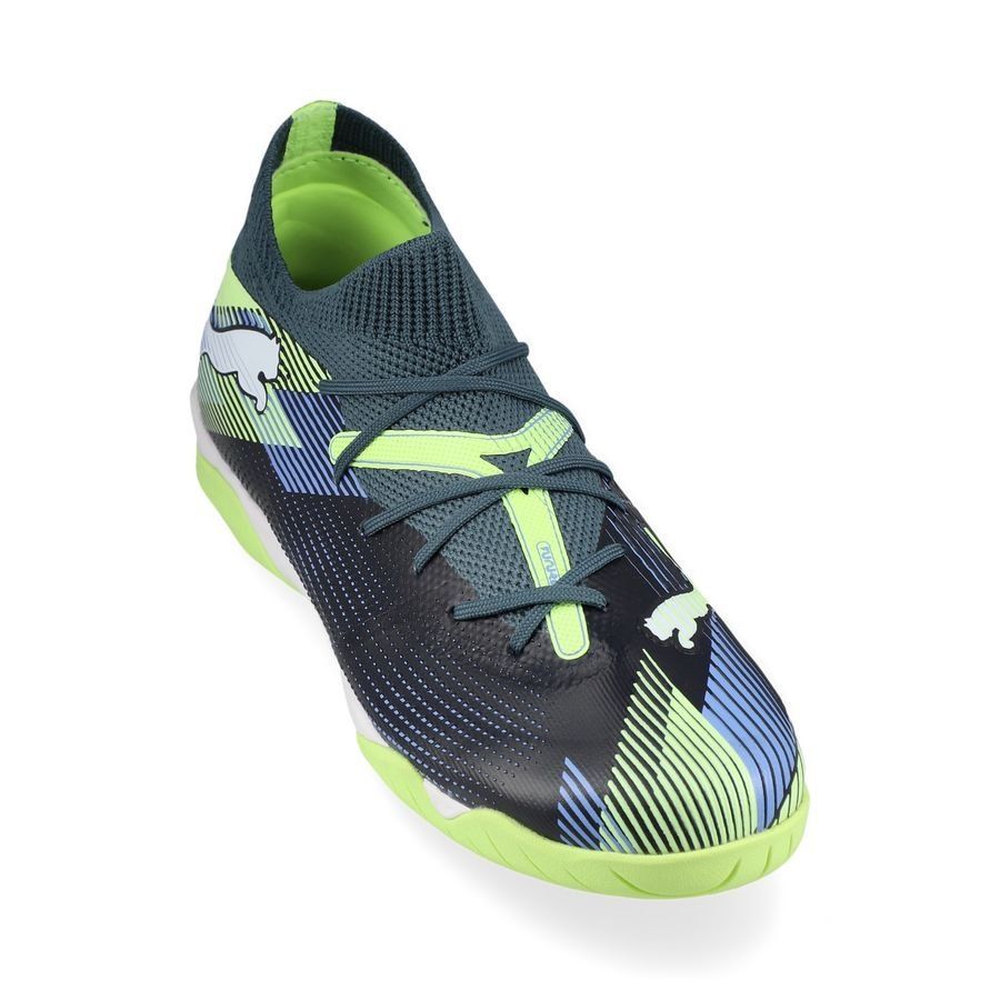 PUMA Future 7 Match   Mid IT Lights Out - Gray Skies/Blanc/Fizzy Apple Enfant