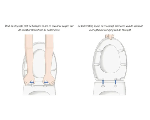 form&style toiletzitting New Paris wit, eenvoudig afneembaar met soft-close mechanisme