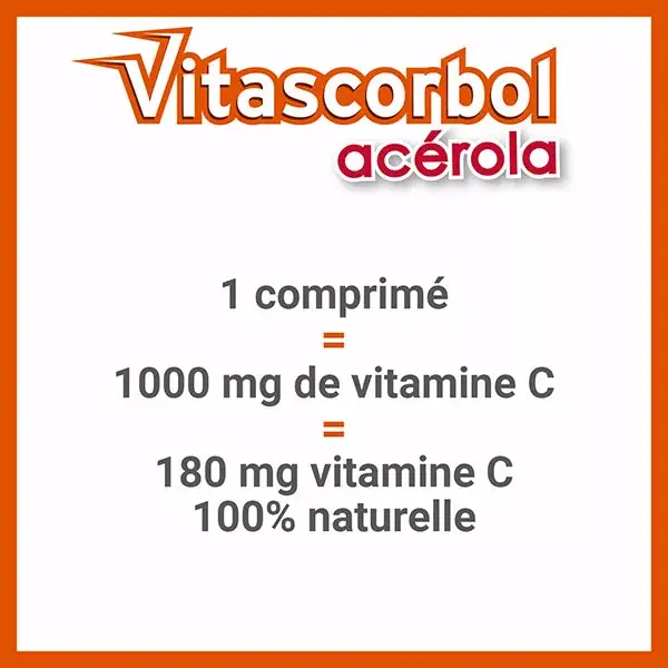 Vitascorbol Acerola 1000 - Embalagem com 2 x 30 comprimidos