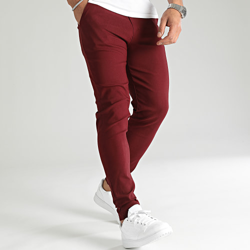 Lot De 2 Pantalons Chino Bordeaux Noir
