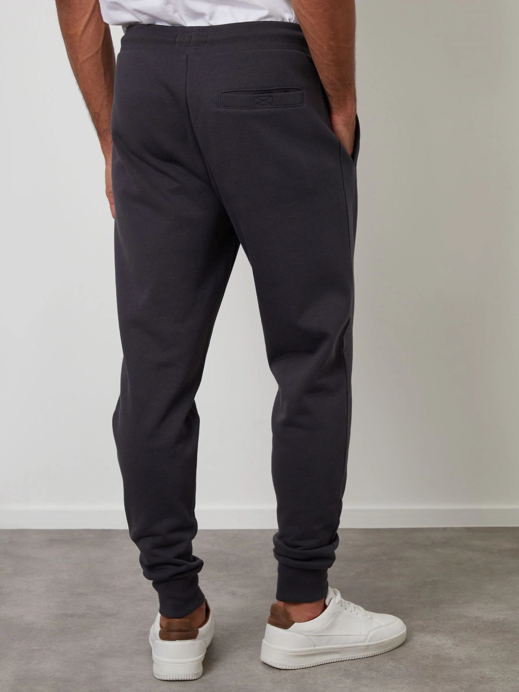 Asgrijs - Threadbare - Katoenen Blend joggingbroek