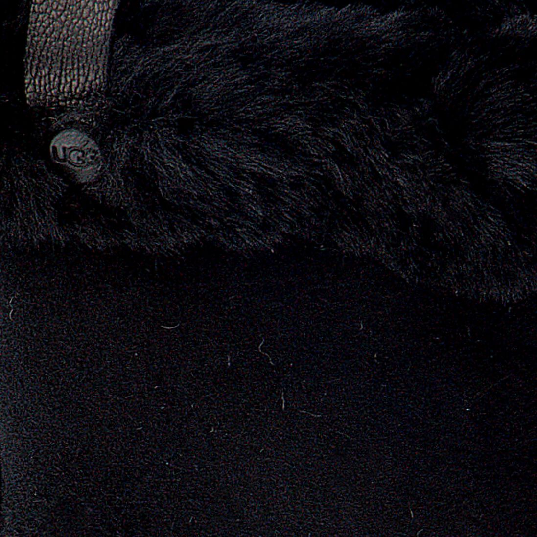 zwarte ugg handschoenen shorty glove w leather trim
