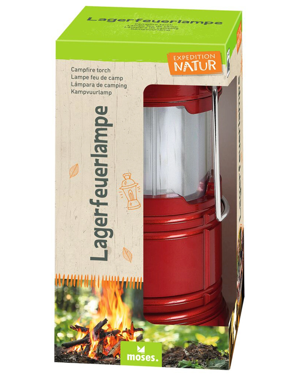 LED-Lagerfeuerlampe EXPEDITION NATUR in rot
