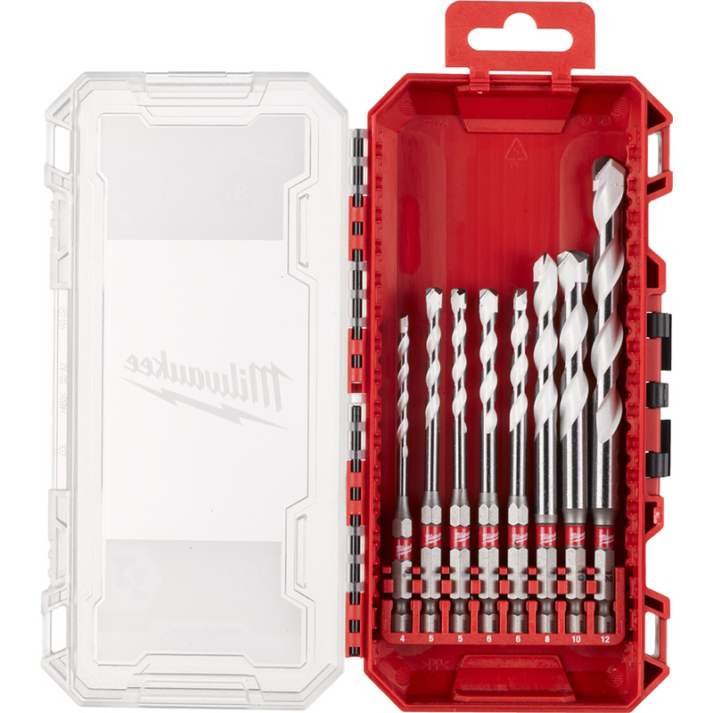 Milwaukee multi materiaalboren set SHOCKWAVE™ 8-delig