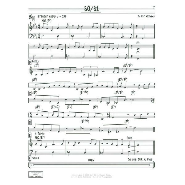 Hal Leonard The Pat Metheny Real Book C