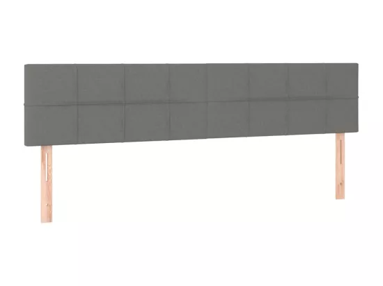 Sommier tapissier et matelas et LED Gris foncé 160x200 cm Tissu