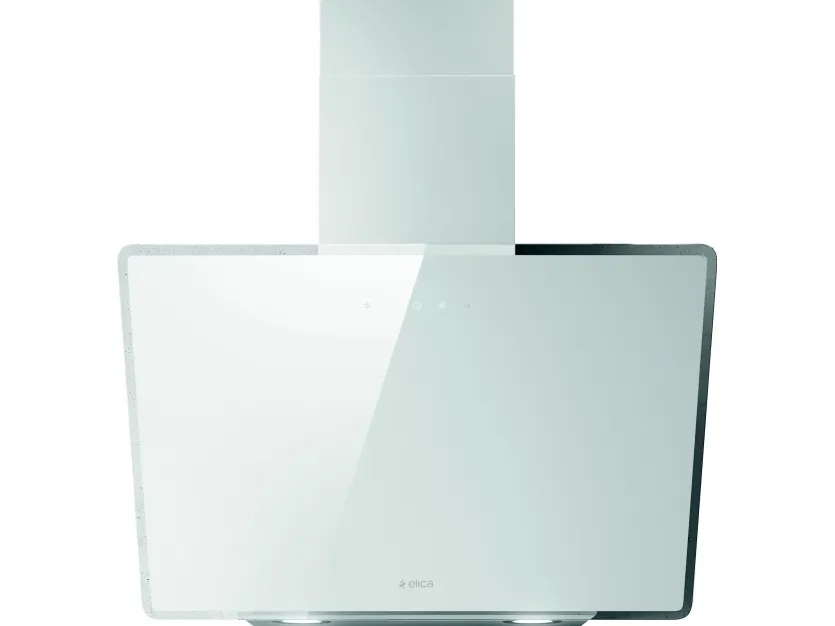 Elica SHIRE WH/A/60 - Hætte - skorsten vinklet - bredde: 59.8 cm - dybde: 32.5 cm - udtrækning og recirkulation (-) - glas hvid