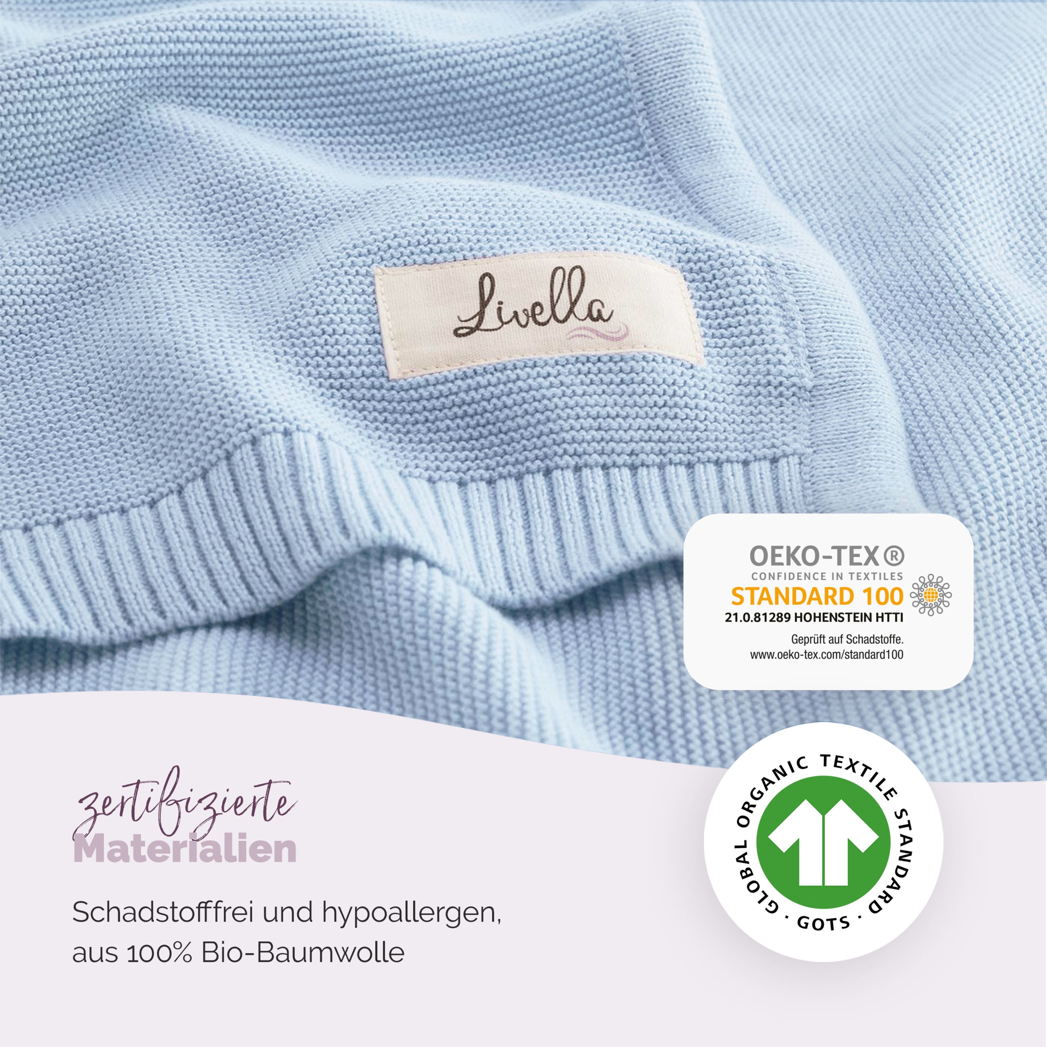 Livella Babydecke aus 100% Bio-Baumwolle