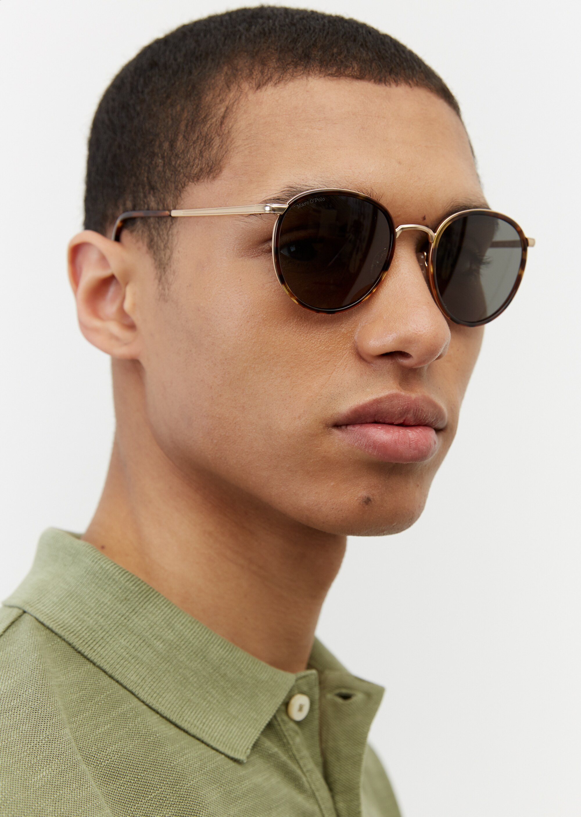 Unisex-Sonnenbrille mit extravagantem Edelstahl-Acetat-Rahmen
