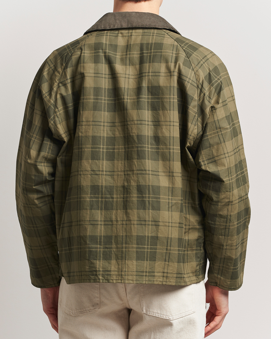 Barbour Heritage Transport Check Cotton Casual Jacket Olive